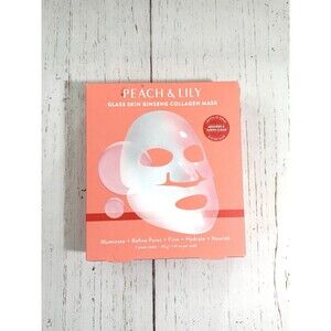 PEACH & LILY Glass Skin Ginseng Collagen Mask 7 Sheet Set NEW Hydrating K-Beauty
